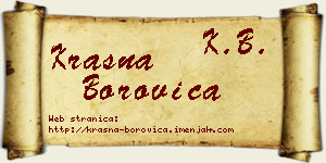 Krasna Borovica vizit kartica